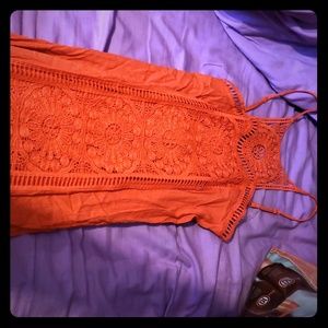 Orange maxi dress